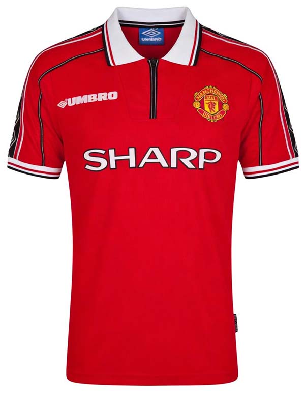 Manchester united home jersey mens retro shirt 1998-1999